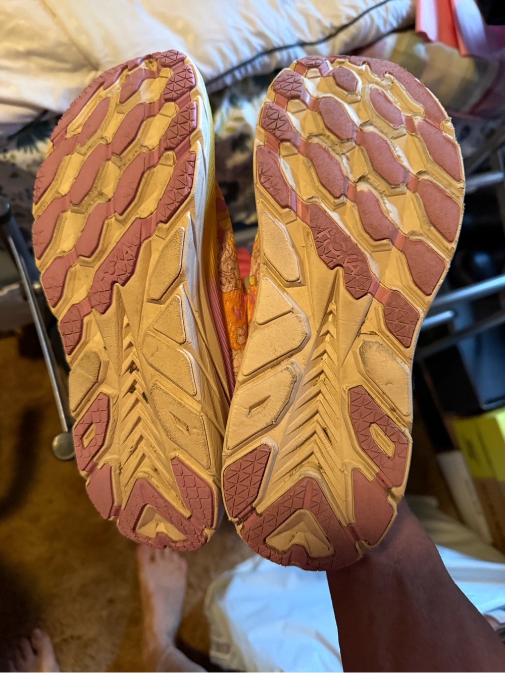HOKA ONE CLIFTON 8 X FREE PEOPLE MOVEMENT Floral Athletic Sneakers. - Picture 4 of 4